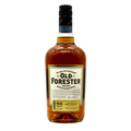 A bottle of Old Forester bourbon whiskey with a label displaying the brand name and proof, against a white background.