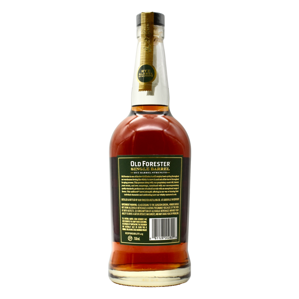 Old Forester Single Barrel Barrel Proof Rye Whiskey 750ml