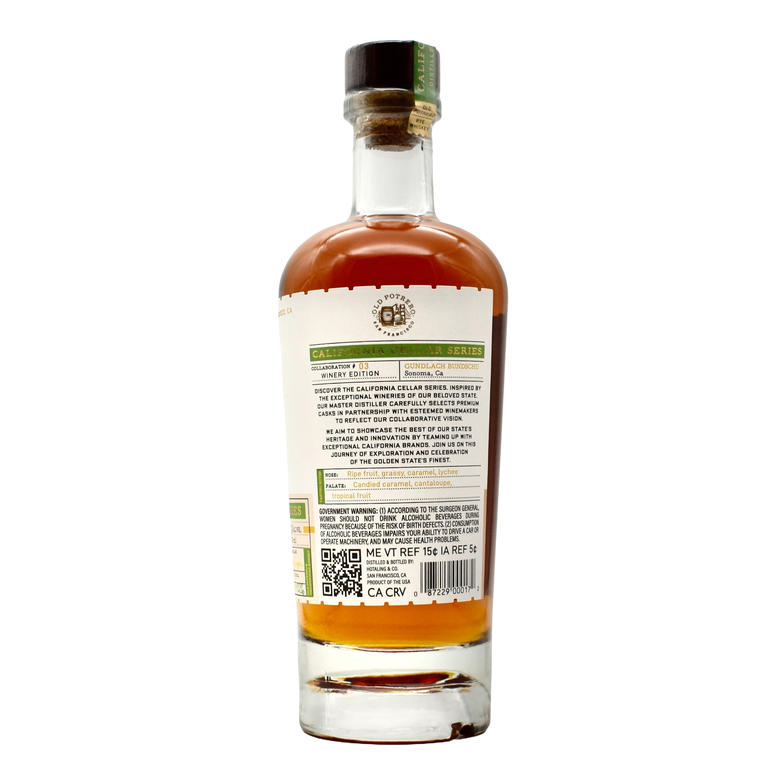 Old Potrero Rye Whiskey Cellar Series Gundlach Bundschu 700ml