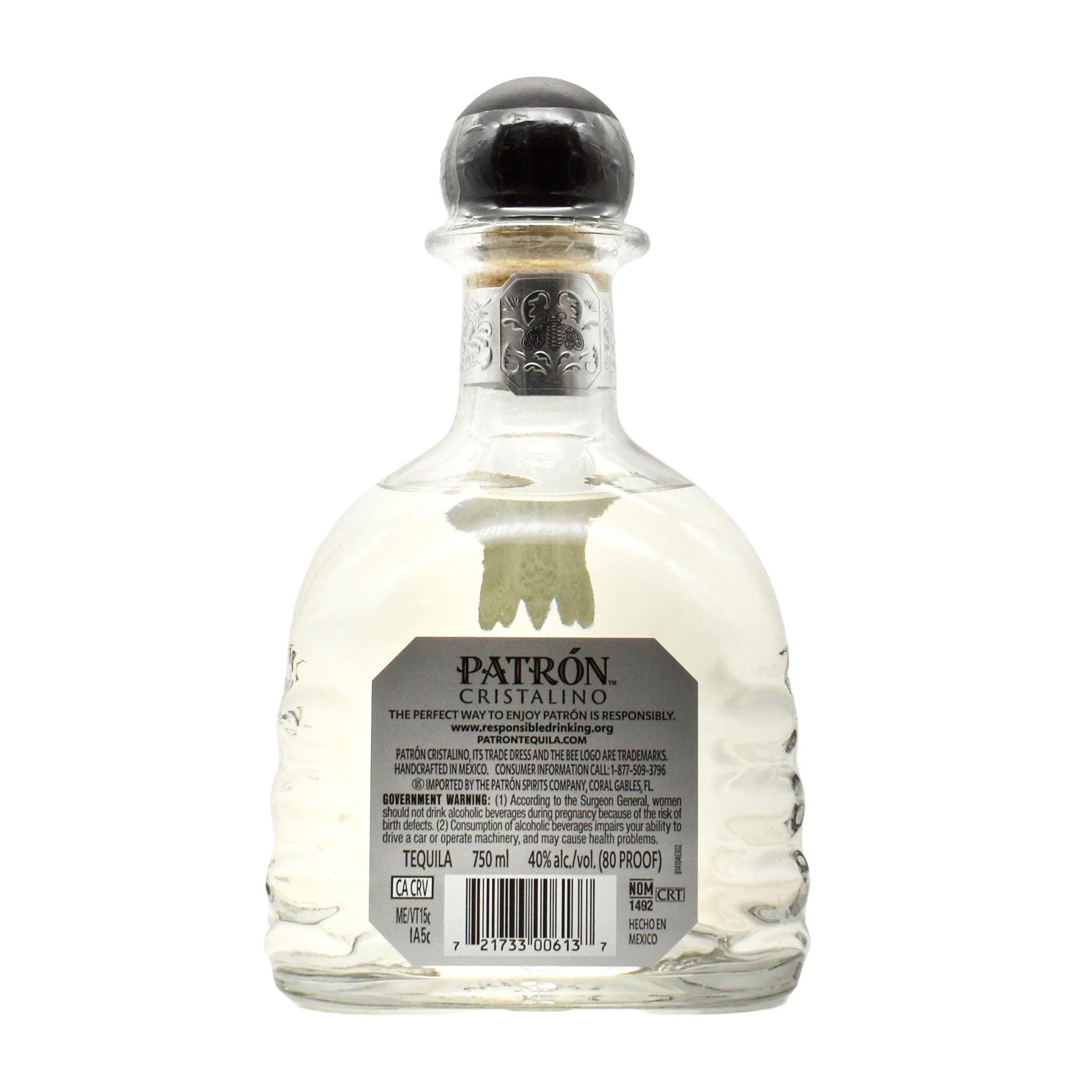 Patron Tequila Anejo Cristalino 750ml