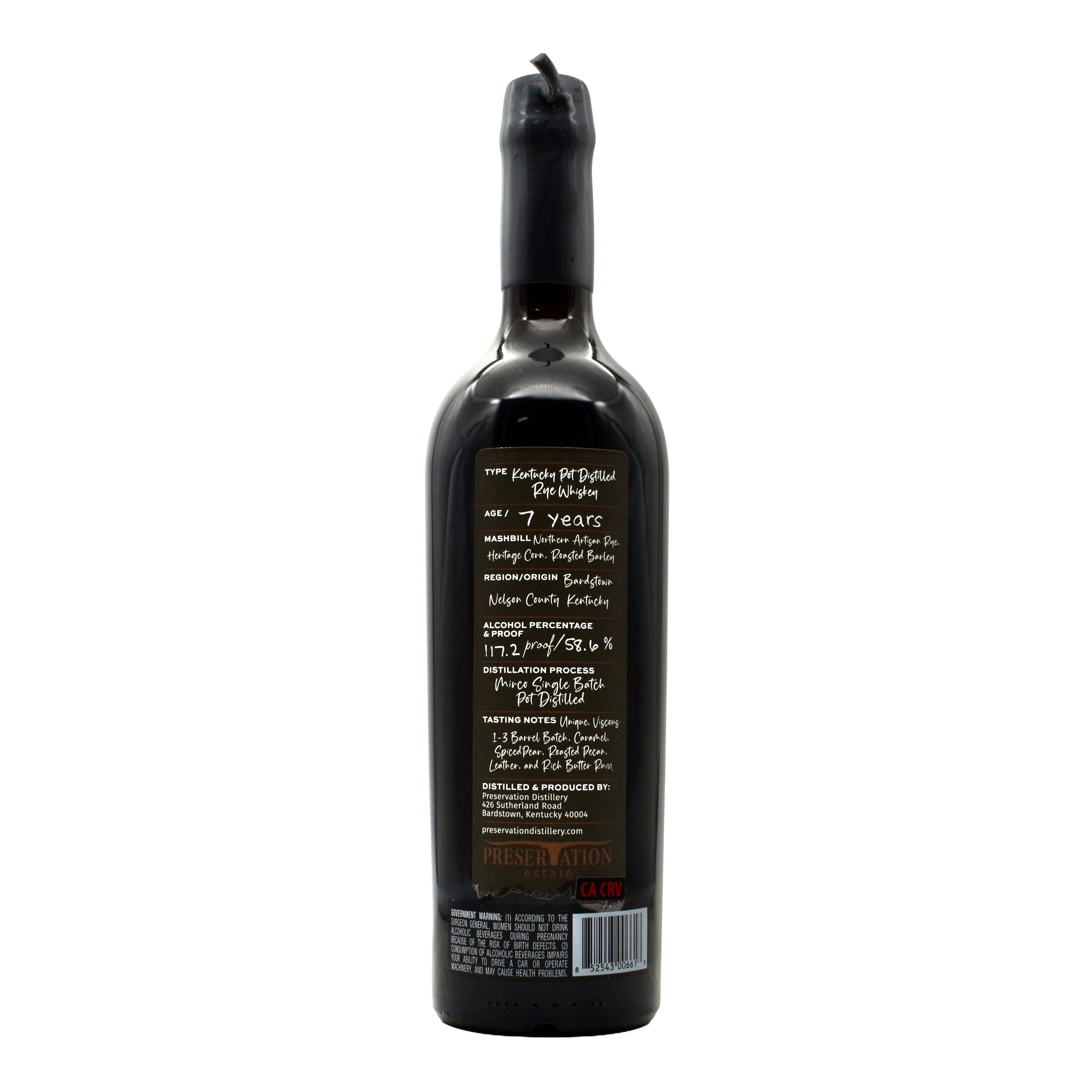 Preservation Pot Distilled Rye Whiskey 750ml