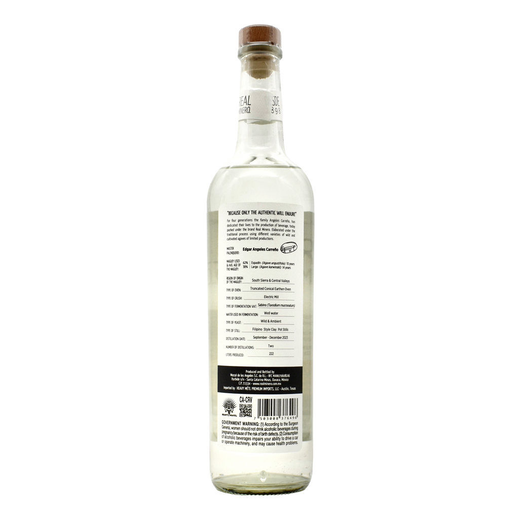 Real Minero Espadin Largo Mezcal 750ml