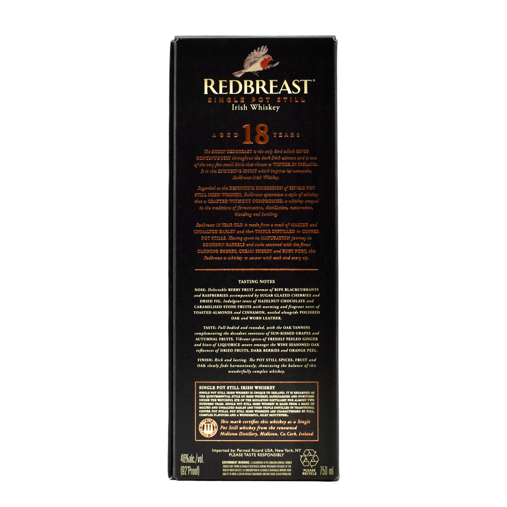 Redbreast Irish Whiskey 18 Year 750ml