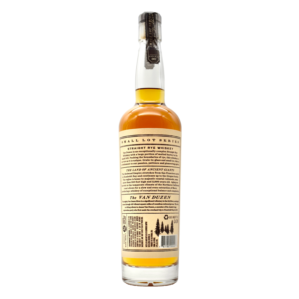 Redwood Empire Van Duzen Rye Whiskey 750ml