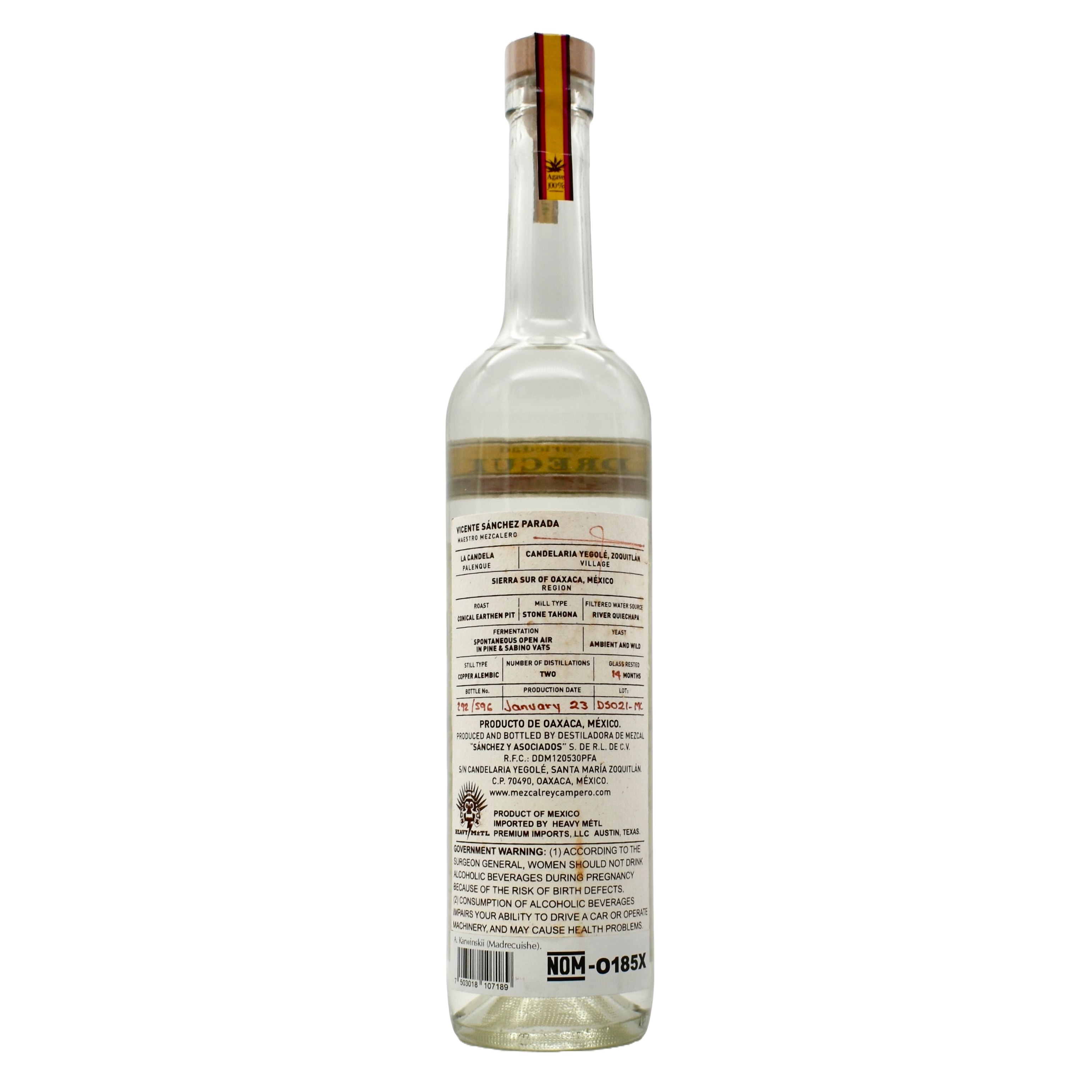 Rey Campero Mezcal Madre Cuishe Joven Mezcal 750ml