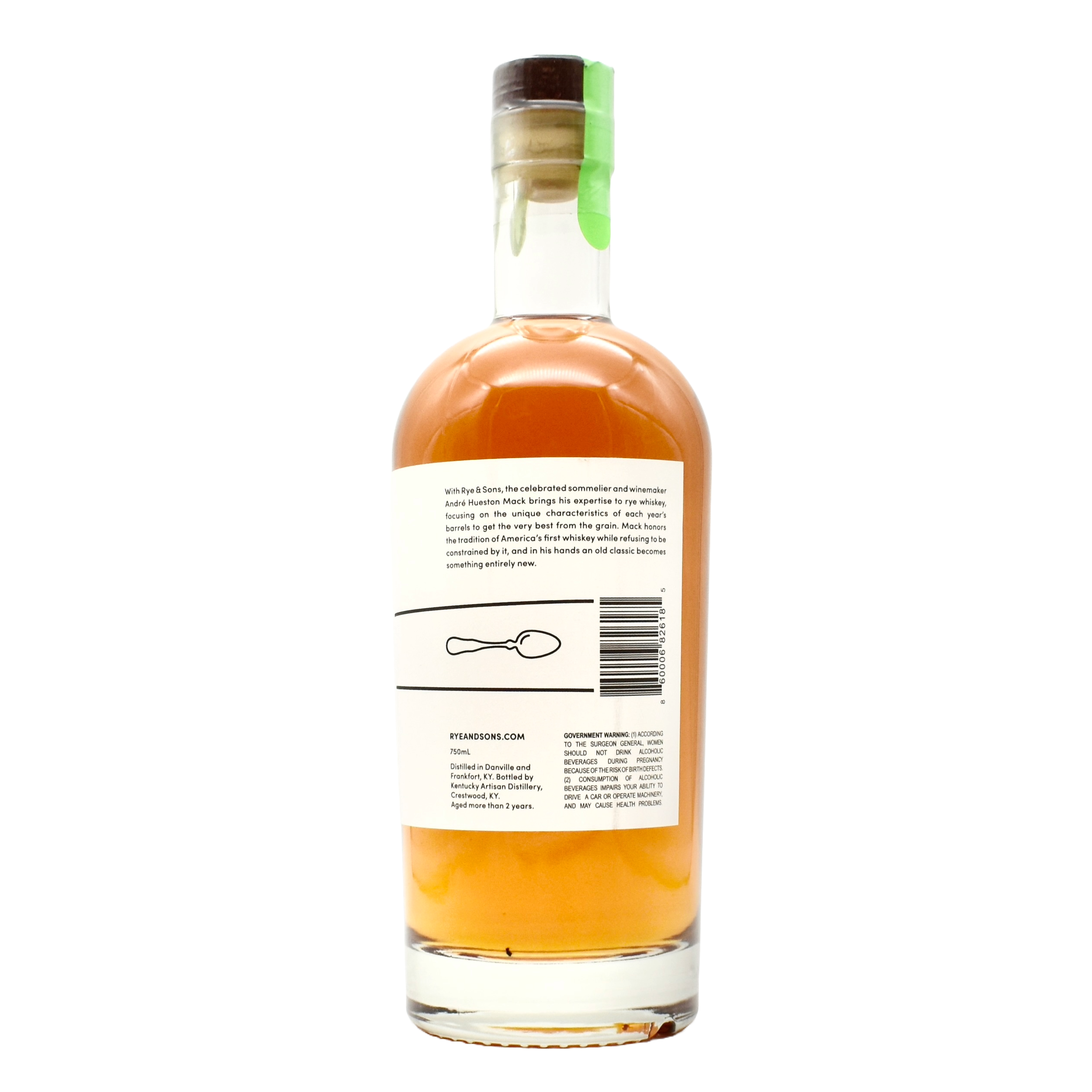 Rye & Sons Straight Rye Whiskey 750ml