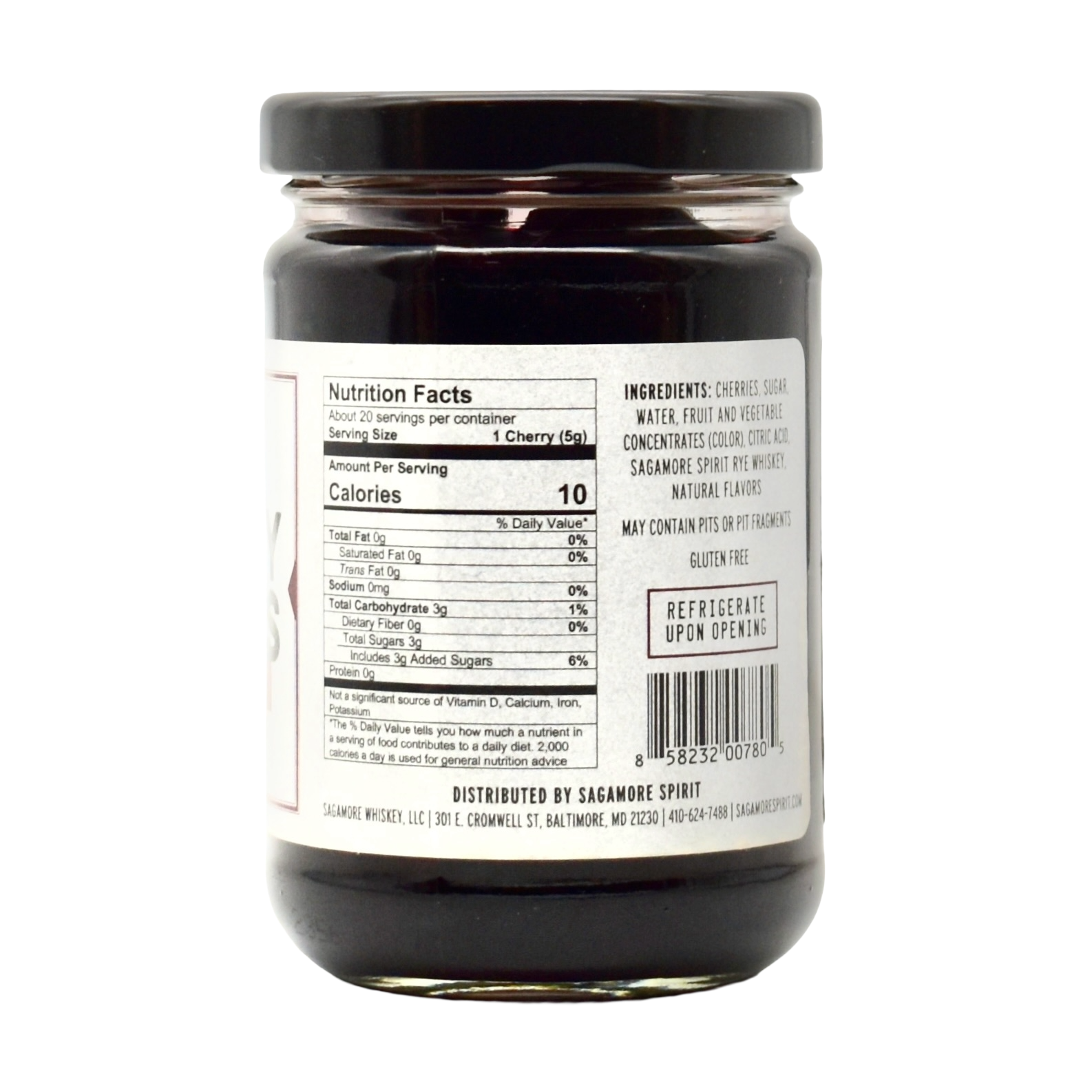 Sagamore Whiskey Cherries 10.5oz
