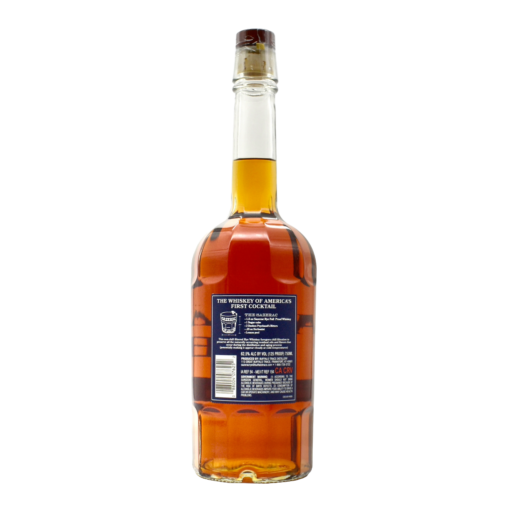 Sazerac Full Proof Rye Whiskey 125 Proof 750ml