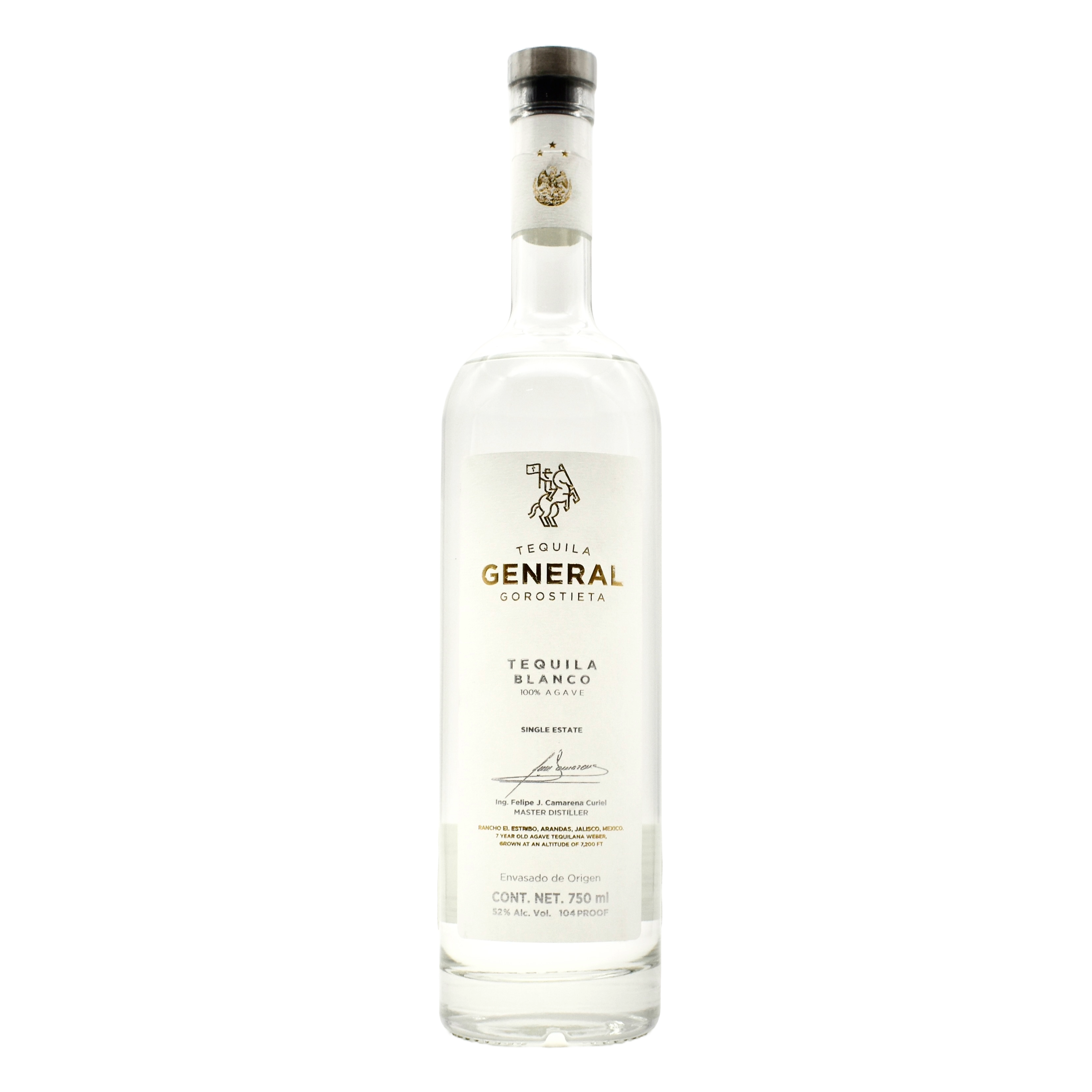 Tequila General Gorostieta Blanco 104pf 750ml
