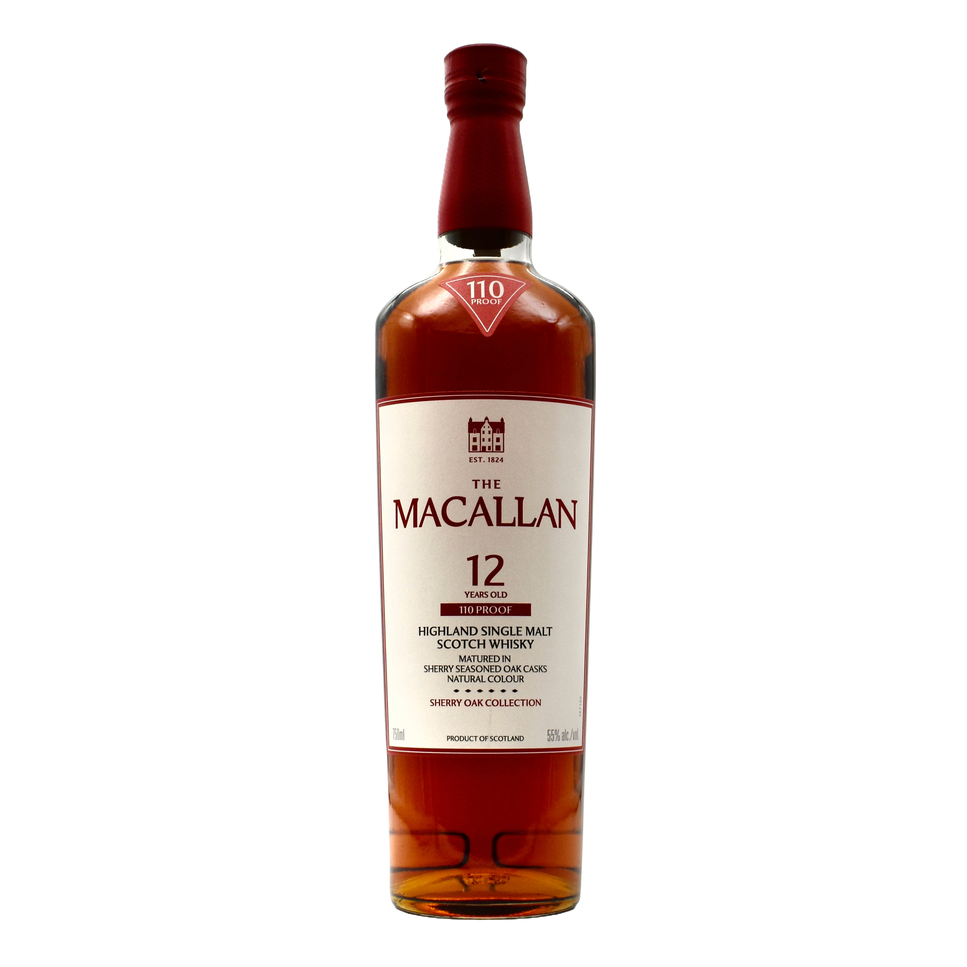 The Macallan Single Malt Scotch Sherry Oak Collection 12 Year 110 Proof 750ml