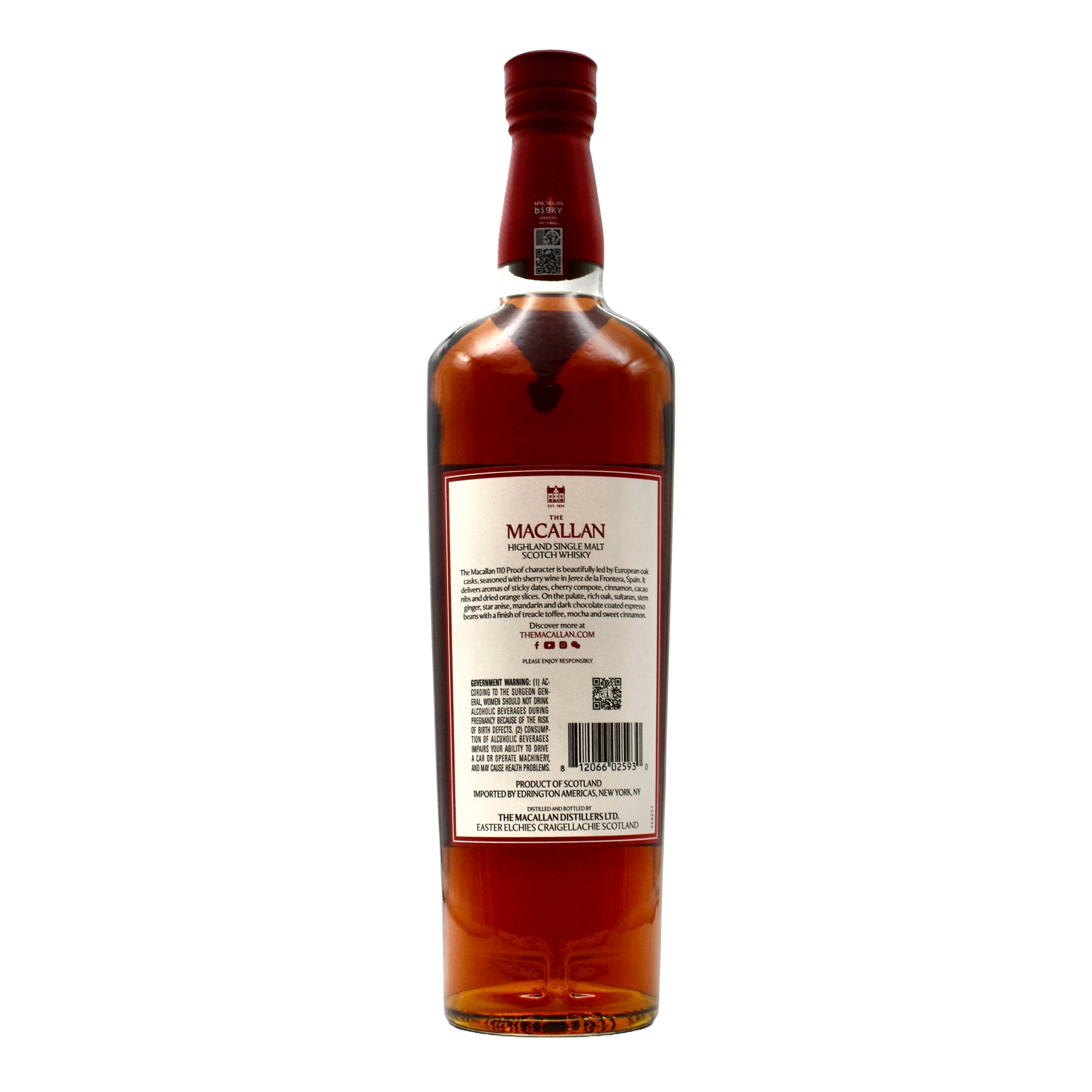 The Macallan Single Malt Scotch Sherry Oak Collection 12 Year 110 Proof 750ml