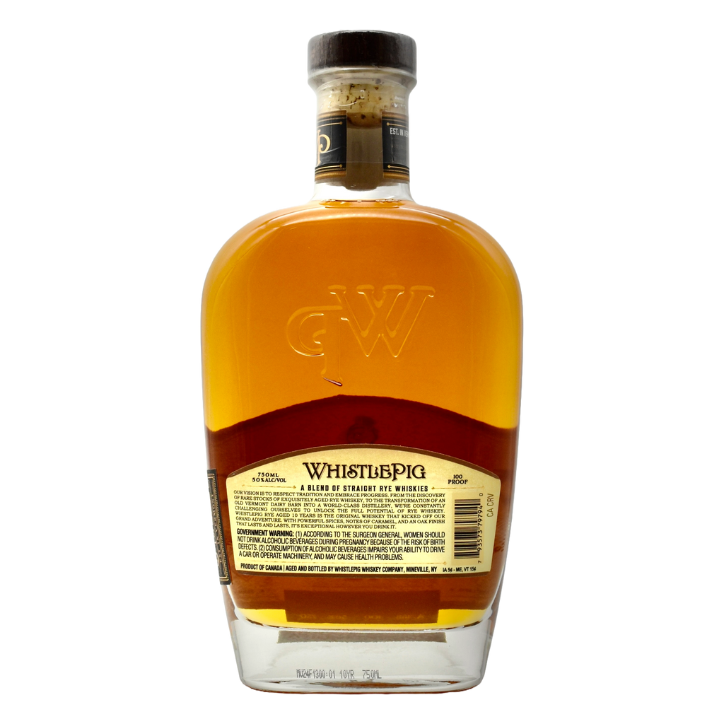WhistlePig 10 Year Rye Whiskey 750ml